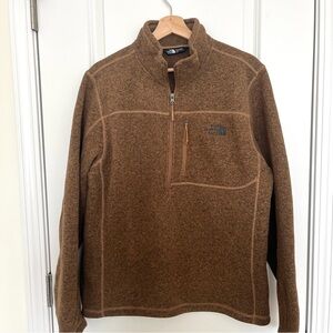 The North Face Brown Fleece Gordon Lyons Quarter zip Pullover
